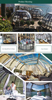 Gaoming Mobile Starry Sky Sun Room Formes personnalisées, matériaux Salle de verre Designs Salle de verre extérieure en aluminium