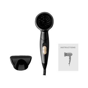 เครื่องเป่าผมแบบพับได้เคเมอิ KM-6834 เครื่องเป่าผมไฟฟ้าแบบพกพาขนาดกะทัดรัดพร้อมหัวเป่าลมเดี่ยวสีดำ - Product Image 3