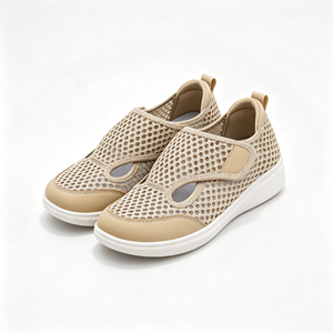 Wholesale Slip on Mesh Footwear Hollow Breathable Fabric Upper EVA Flat Sole Low Top Round Toe Shoes for Resale Business