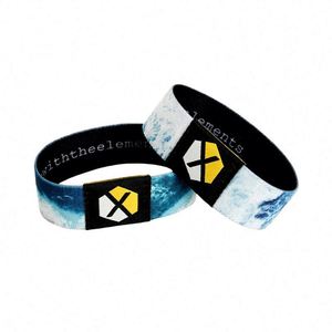 Bracelet en tissu personnalisé avec logo, impression couleur par sublimation, pour événements, publicité, cadeaux, bracelet élastique pour poignet - Product Image 5
