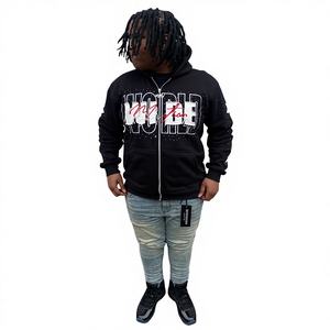 เสื้อฮู้ดปักลายฤดูหนาวแบบสั่งทำพิเศษสำหรับผู้ชาย ชุดวอร์มสไตล์วินเทจสตรีทแวร์ ผ้าฟลีซหนานุ่ม สกรีนโลโก้ตามสั่ง ขายส่ง - Product Image 1