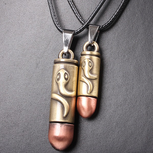 Collar con colgante de serpiente de aleación de cobre, diseño de signo del zodiaco de animales de bronce para hombres y mujeres, joyería de regalo QNN5003 - Product Image 2