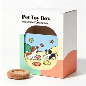 Boîte en carton pour jouets pour animaux de compagnie OEM, boîte cadeau en papier pliable, taille personnalisée, logo pour kit de jouets pour animaux de compagnie, emballage de vente au détail - Product Image 6