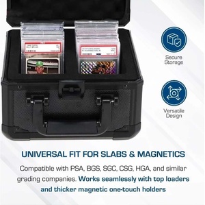 Vente en gros de flight cases en aluminium personnalisés pour les cartes gradées PSA BGS FGS avec découpe de <span class=keywords><strong>mousse</strong></span> précise et ajustable pour un rangement sécurisé - Product Image 5