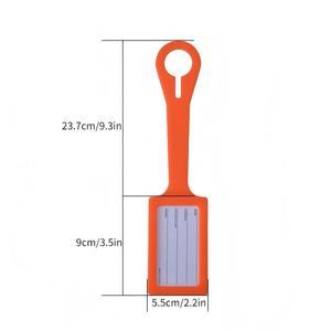 Vente directe d'usine, étiquette de bagage en silicone de qualité alimentaire, film protecteur transparent en PVC intégré à l'avant, étiquette de bagage - Product Image 5
