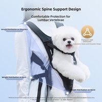 Sac à dos de transport pour animaux de compagnie, sacoche de poitrine pour chien et chat, respirant, en toile, maille solide, pour voyage en extérieur, petite et moyenne taille