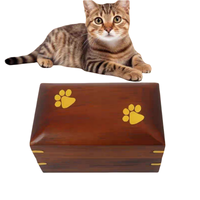 Nuevo diseño, gran oferta, urna de madera para mascotas de alta calidad para gatos y perros, puede contener cenizas, collares, cabello y otras mascotas celestiales conmemorativas