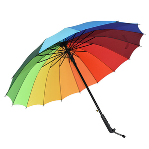 Arco Iris Pagoda Sombrilla al aire libre Mango largo Señora Moda Paraguas - Product Image 3