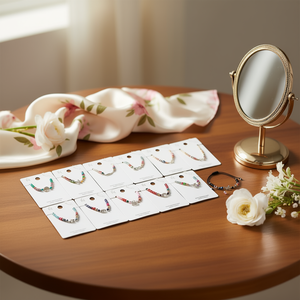 Angelina Stainless Steel Beaded <b>Bracelet</b> 12Pcs <b>Set</b> Colorful Jewelry For Women Fashion Accessory Gift Trendy Style - Product Image 2