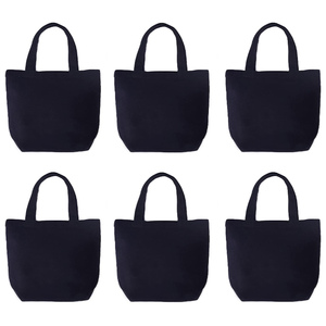 New Trendy Small Bento Cotton <b>Canvas</b> Lunch Bag Custom Mini <b>Canvas</b> <b>Tote</b> Bag with Logo - Product Image 1