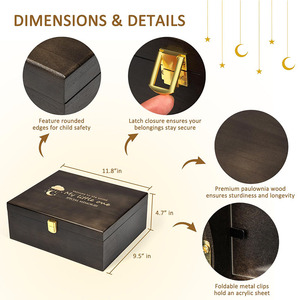 Wooden <strong>Baby</strong> Reveal Announcements Surprise Ideas Test Holder DIY <strong>Baby</strong> Keepsake <strong>Memory</strong> Gift <strong>Box</strong> - Product Image 6