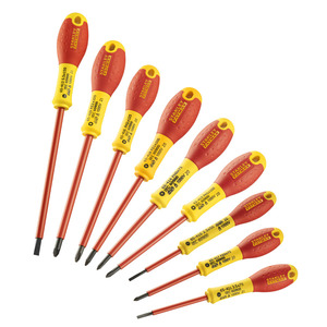 ชุดไขควงหุ้มฉนวน Stanley Fatmax 10 ชิ้น มาตรฐาน VDE 1000V สำหรับช่างไฟฟ้า - Product Image 1