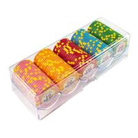 YH 100 pièces Plateau à jetons de poker en acrylique transparent pour contenir des jetons de poker de 45 mm