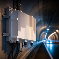Estación Base de Célula Pequeña 5G NR GNodeB para Exteriores, 2x3W Sub-6GHz, Modo SA, 1200 Usuarios, Ancho de Banda de 100MHz, GNB Integrado para Soluciones WISP