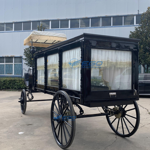 รถม้าศพสีดำ รถม้าสำหรับงานศพ รถม้าลากโลงศพสำหรับขาย ยานพาหนะสำหรับขนส่ง - Product Image 2
