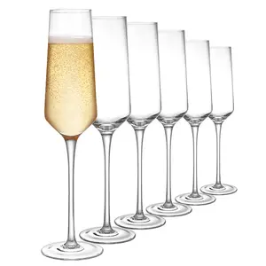Custom Wedding Rose Lead Free Crystal Glass Cocktail Red White Wine Champagne Glass Glasses Flutes Flute Cup Set
