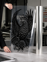 Film jet d'encre haute transparence ; Transmittance supérieure à 90 % ; Haute densité noire ; Film pour sérigraphie ; Film pour fabrication de clichés ; Film positif