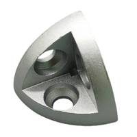 Connecteur de profilé en aluminium 3030 4040 4545, support d'angle rond à 3 voies, joint d'angle triangulaire en aluminium
