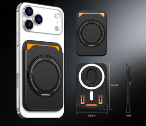 Support magnétique pour cartes, accessoires pour téléphone portable, fente pour carte coulissante, portefeuille magnétique fin, à coller sur les téléphones et les coques - Product Image 6