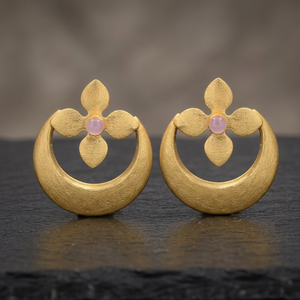 Boucles d'oreilles en laiton faites à la main, boucles d'oreilles en laiton avec pierres précieuses, boucles d'oreilles tendance, boucles d'oreilles bohèmes - Product Image 2