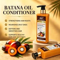 Ensemble de soins capillaires à l'huile de Batana avec shampoing, après-shampoing, huile capillaire et traitement revitalisant en profondeur pour cheveux secs et crépus, marque privée