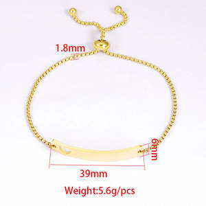 Pulsera y brazalete de moda de acero inoxidable 316L resistente al agua y al deslustre, chapado en oro de 14K y 18K, ajustable, para mujer. - Product Image 6