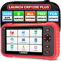 Escáner de Diagnóstico para Automóviles CRP129E PLUS, Pantalla LCD Roja, OBD2, Sistema Completo, 12V, Bluetooth, Herramienta Universal