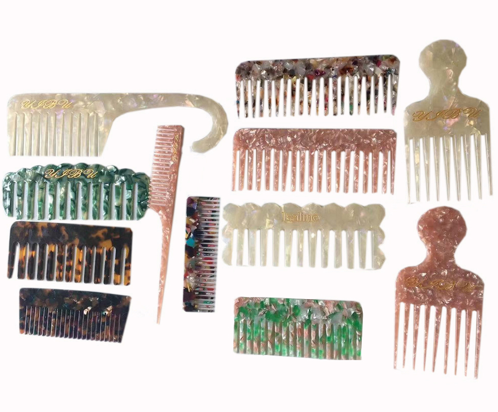 Простой корейский гребень для волос из ацетатной смолы, гребень для волос с широкими зубьями из акриловой целлюлозы, гребень для женщин