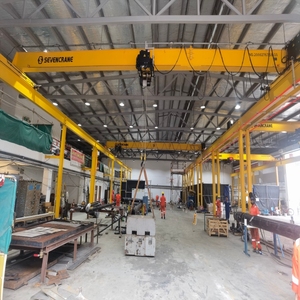 Various Mechanical Equipment 1 Ton 2t Single Beam Bridge Crane European Type Light Duty Workshop Travelling <b>Hoist</b> <b>Engine</b> Gear - Product Image 2