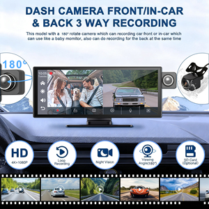 Écran CarPlay 12,3 pouces <span class=keywords><strong>pour</strong></span> voiture, écran tactile HD CarPlay et Android Auto avec caméra embarquée 4K/caméra arrière 1080P/navigation/BT/Siri/FM/mirroring - Product Image 5