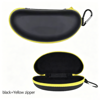 Étui à lunettes de soleil et à lunettes de vue rectangulaire en plastique imperméable XUZE ZC-525 avec rangement rigide en EVA à fermeture éclair et clip pour sac à dos