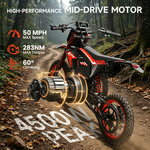 Motocicleta Todoterreno X1 60V, Potencia de 4500W, Velocidad de 70km/h, Batería de 28.8AH, Autonomía de 70KM, Amortiguador Hidráulico Delantero/Trasero - Product Image 4