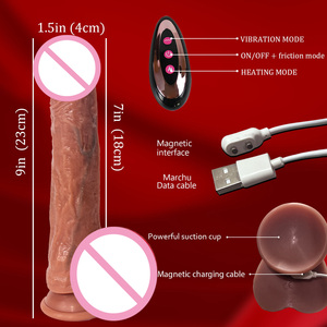 Consolador de 10 frecuencias, consolador de calefacción femenino, Control remoto inalámbrico, <span class=keywords><strong>6</strong></span> vibraciones telescópicas, consolador femenino, masturbación, juguete sexual divertido - Product Image 2