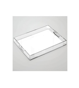 ถาดอะคริลิคหินอ่อนสีขาวดีไซน์หรูหราถาดอะคริลิคสำหรับตกแต่งโต๊ะ - Product Image 1
