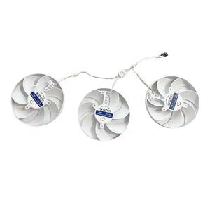 Ventilador de tarjeta gráfica de 105MM T129215BU CF1015U12D DC12V 0.55AMP para <span class=keywords><strong>ASUS</strong></span> <span class=keywords><strong>ROG</strong></span> <span class=keywords><strong>Strix</strong></span> <span class=keywords><strong>GeForce</strong></span> <span class=keywords><strong>RTX</strong></span> <span class=keywords><strong>4080</strong></span> <span class=keywords><strong>RTX</strong></span> 4090 versión OC blanca refrigeración - Product Image 2