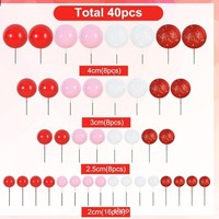 40 pièces de décoration de gâteaux en mousse colorée sérigraphiée et écologique pour les fêtes de mariage et d'anniversaire.