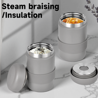 Termo Aohea 360, Hermético y Antiderrames, de Acero Inoxidable 304, Recipiente para Comida, Olla para Guisos, Taza, Termo Doble, Frasco para Comida al Vacío