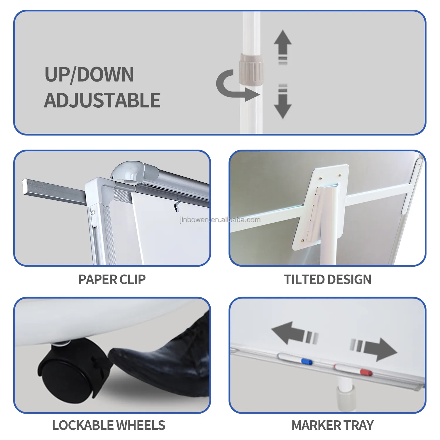 Kbw Hoogte Verstelbare Beweegbare Graffiti Tekening Magnetische Whiteboard Flip Grafiek Schildersezel Voor Display Vergadering Home Office Onderwijs