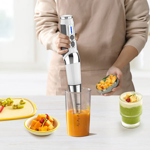 Coredless Hand Blender Plastic Stainless Steel <b>Battery</b> Li-ion 7.4V, 2000mAh USB Rechargeable 21-Speeds & Power 180W Shaker Cup B - Product Image 5