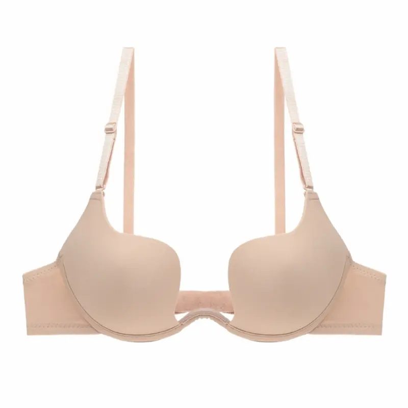 Fabriek Hete Verkoop U-Vormige Bijeenkomst Laag Uitgesneden Bh Backless Trouwjurk Onzichtbare Bh Push-Up Sexy Beha Voor Vrouwen