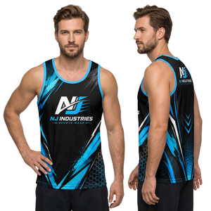 Sports Vest Men's Summer <b>Loose</b> Sleeveless Breathable Anti-UV Eco-Friendly Casual Fitness Sweat Running Basketball Quick <b>Tank</b> <b>Top</b> - Product Image 2