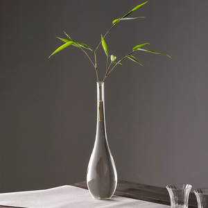 <span class=keywords><strong>Vaso</strong></span> Moderno Alto <span class=keywords><strong>in</strong></span> <span class=keywords><strong>Vetro</strong></span> con Smalto Trasparente Dorato, Vasi da Matrimonio per Decorazioni Domestiche - Product Image 5