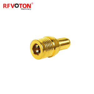 Adaptateur QMA vers SMA femelle, connecteur coaxial RF en laiton, plaqué <span class=keywords><strong>or</strong></span>, conforme RoHS, en stock, prix usine - Product Image 1