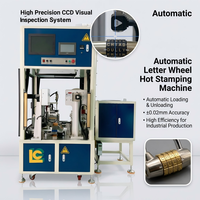 Neue LC TC-RD3 Vollautomatische Pneumatische Buchstabenrad-Heißprägemaschine mit Vibrationsförderer 15 Stück/Min für Hohe Effizienz