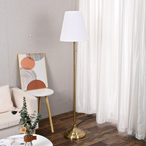 Chambre à coucher dorée moderne à côté de la chaîne de lecture Abat-jour en tissu Rétro Lampadaires de table Luminaires - Product Image 4