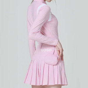 Falda plisada de tenis de golf con forro A de cintura alta personalizada para mujer - Product Image 4