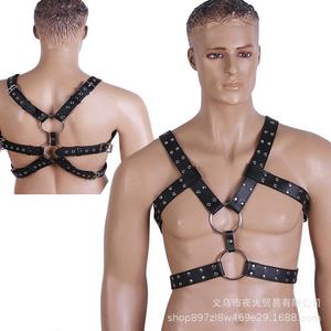Ropa y accesorios para hombre, cinturón con tachuelas, cinturón para la cintura, moderno y versátil, cinturón punk con estilo, correa de cuero para el hombro - Product Image 2