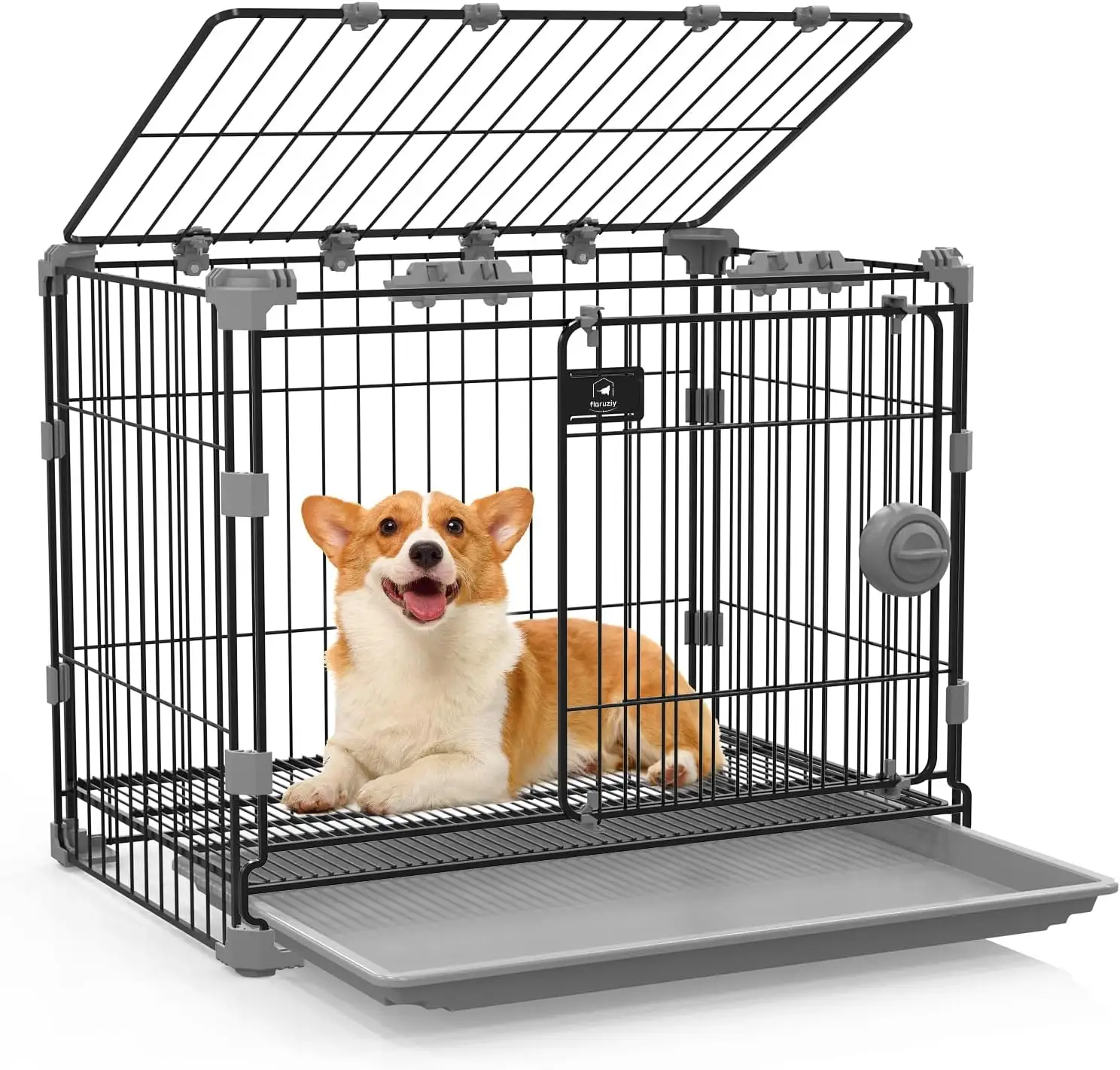 Anti-Rust Galvanised Steel Welded Wire Mesh Enclosure Outdoor Dog Cage House Kennel With Roof