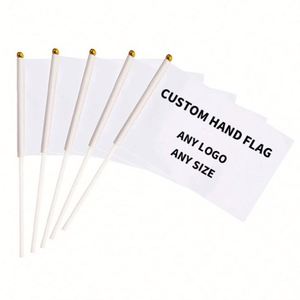 Hot Sale Wholesale Factory High Quality Custom Hand Held Plastic <b>Flag</b> Stick 30cm 40cm 60cm 80cm Design - Product Image 5
