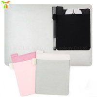 Pochette pour souris portable autocollante réutilisable avec boucle pour stylo, support pour souris en Lycra